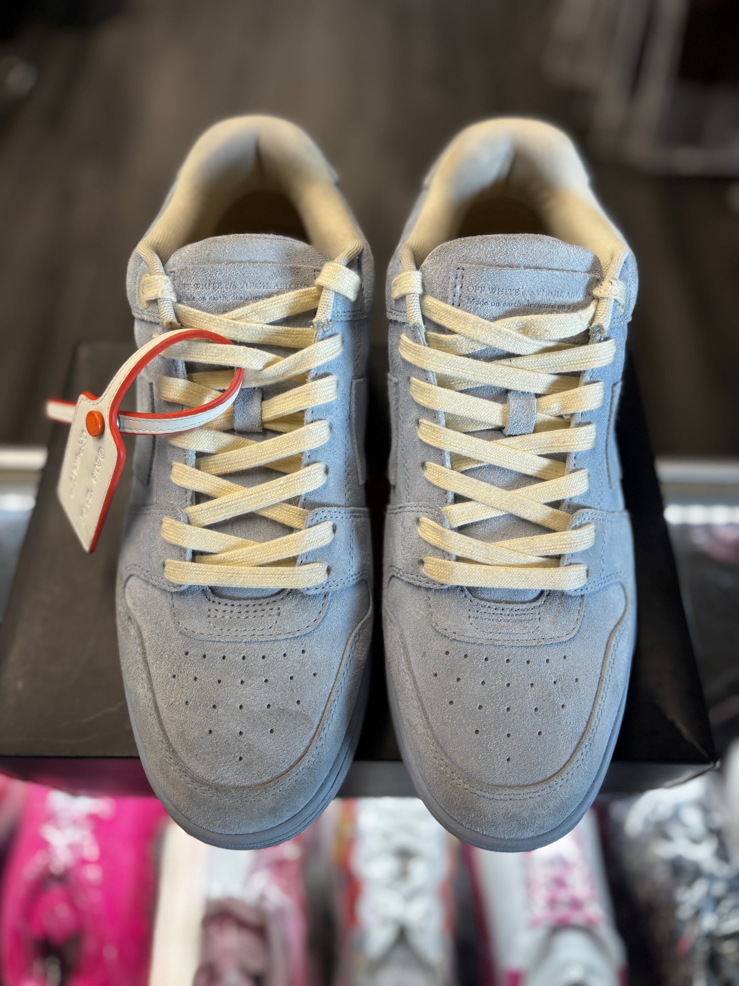 Off-White Out The Office Suede "Light Blue"