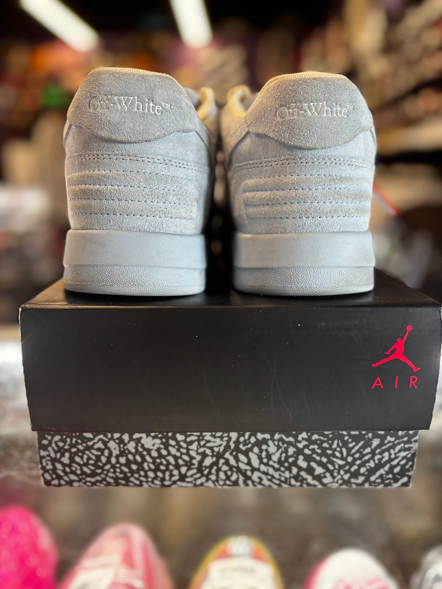 Off-White Out The Office Suede "Light Blue"