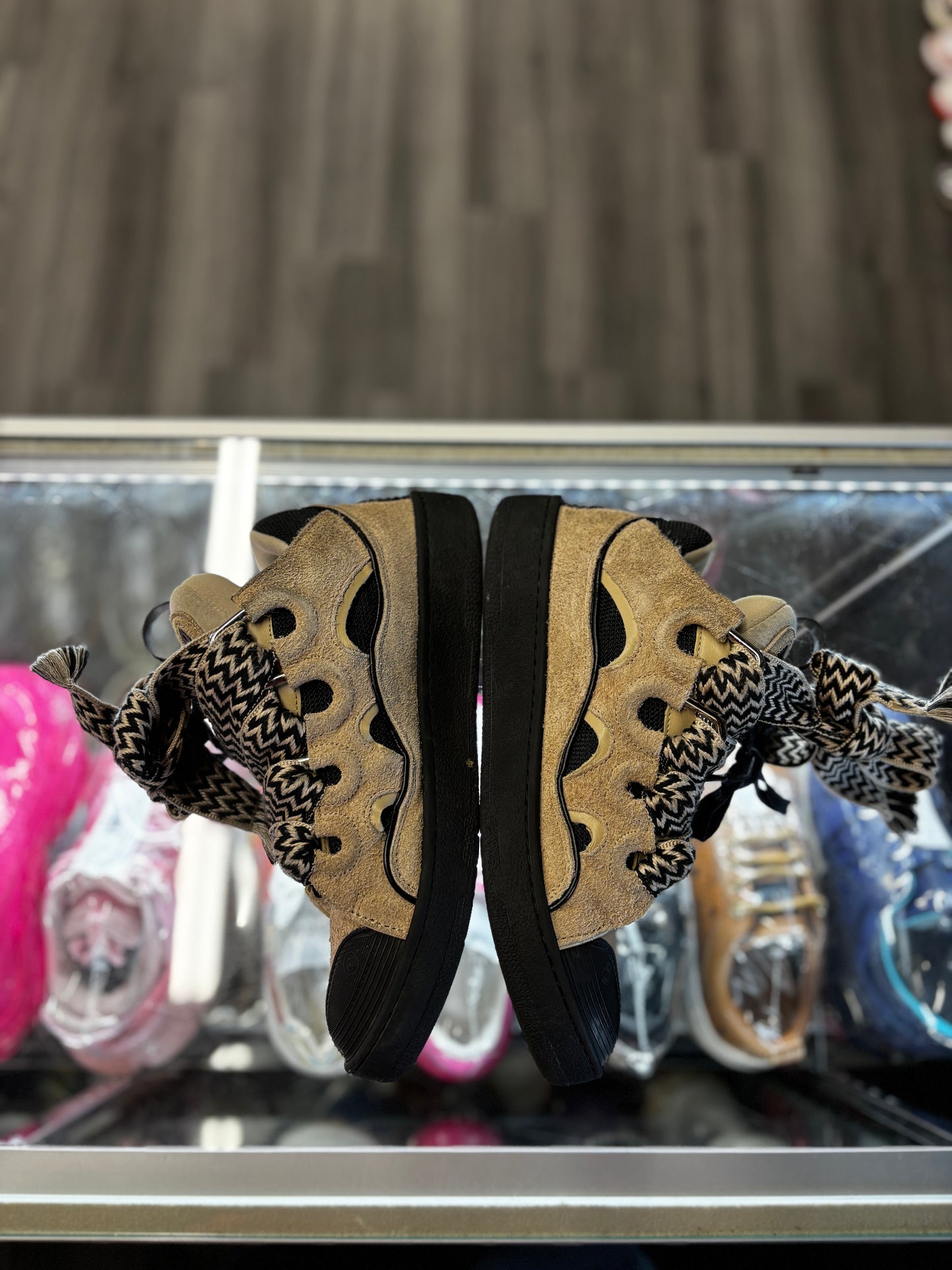 Lanvin Curb Sneaker "Beige/Black"