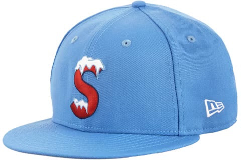 Supreme S Logo x New Era Fitted "Bright Blue"