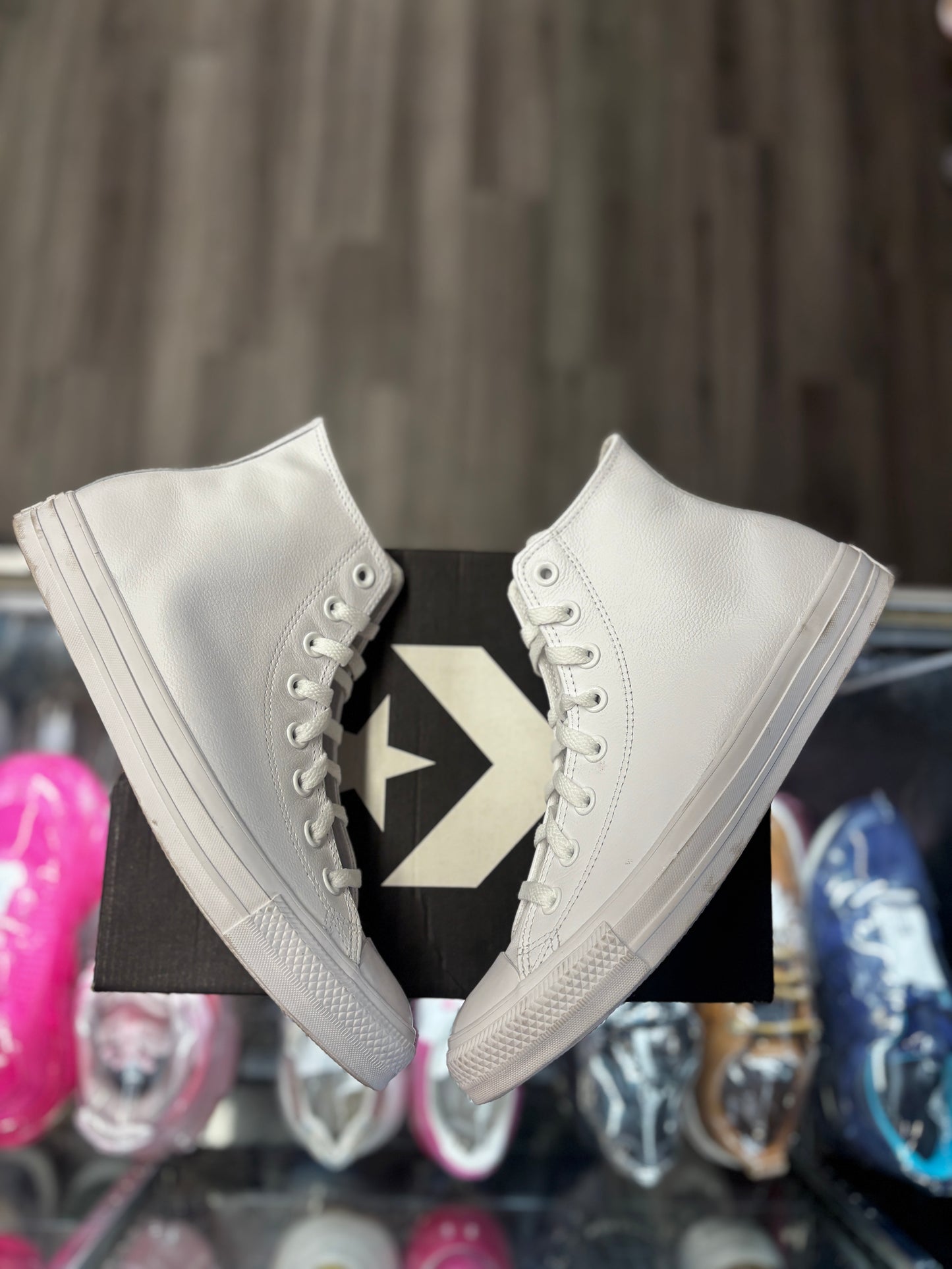 2019 Converse Chuck Taylor All Star Leather Hi "White Monochrome"