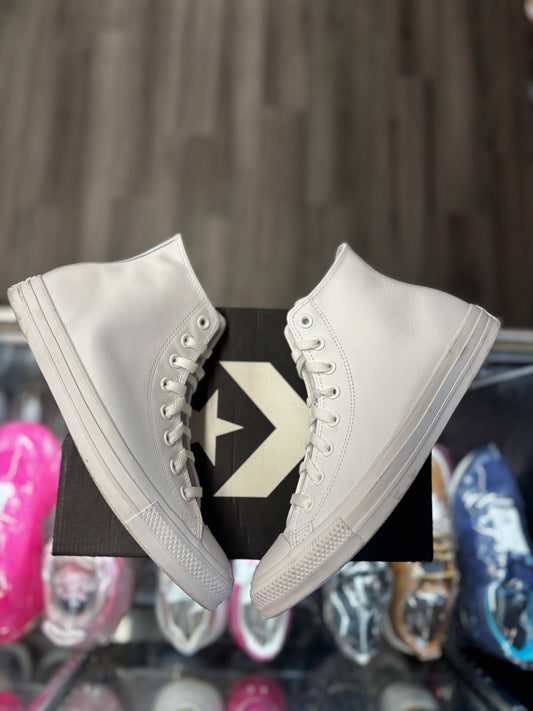 2019 Converse Chuck Taylor All Star Leather Hi "White Monochrome"