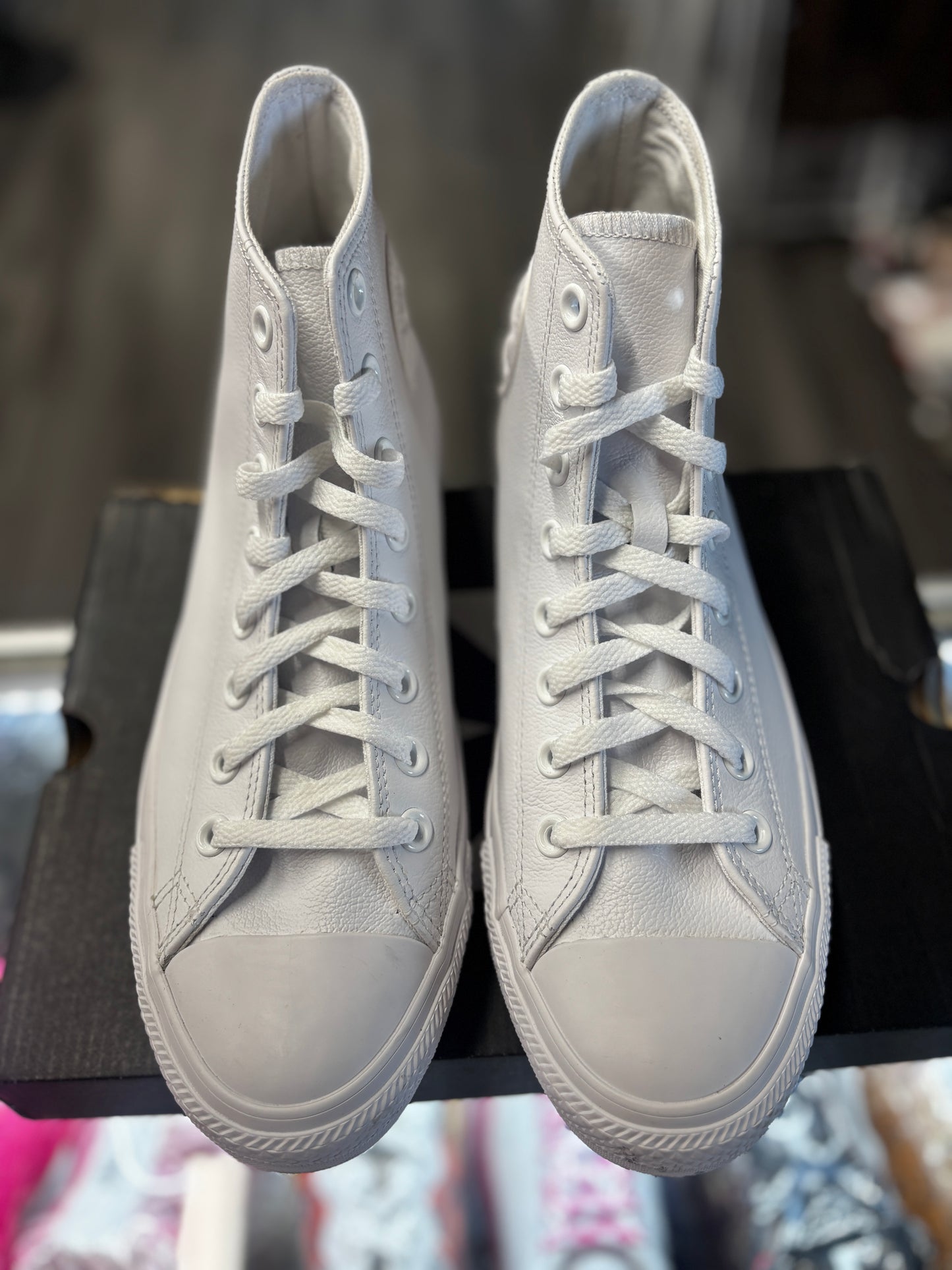 2019 Converse Chuck Taylor All Star Leather Hi "White Monochrome"