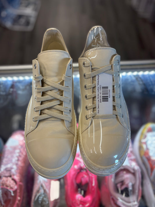 Rick Owens Low Strobe Leather "White/Beige"