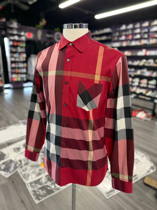 Burberry Button L/S "Red Plaid'