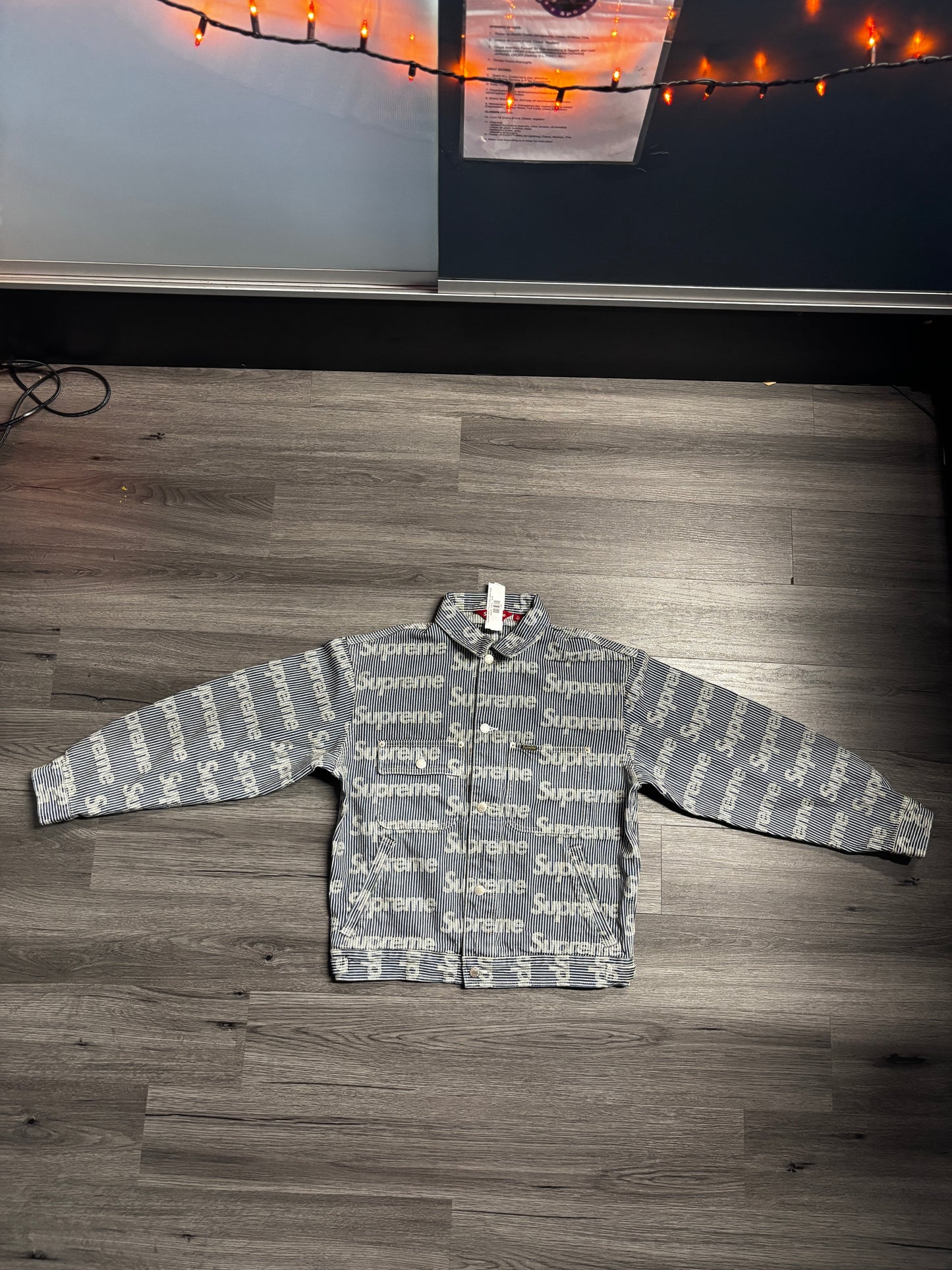 Supreme Denim Chore Trucker Jacket Stripe