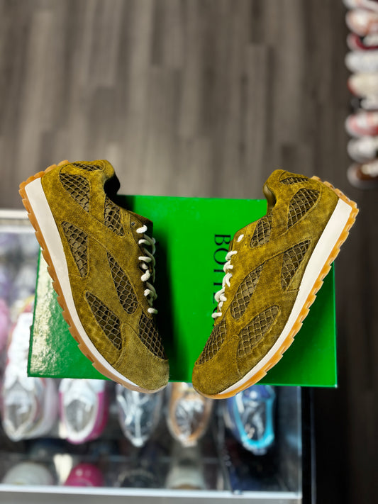 Bottega Venetta Orbit Sneaker "Suede Olive"