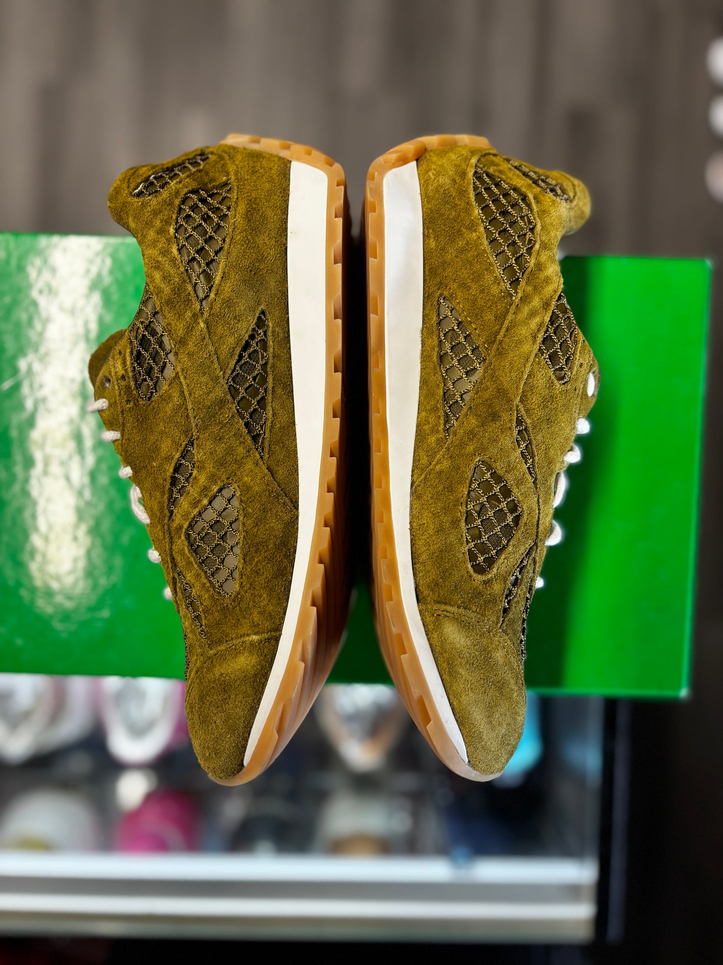 Bottega Venetta Orbit Sneaker "Suede Olive"