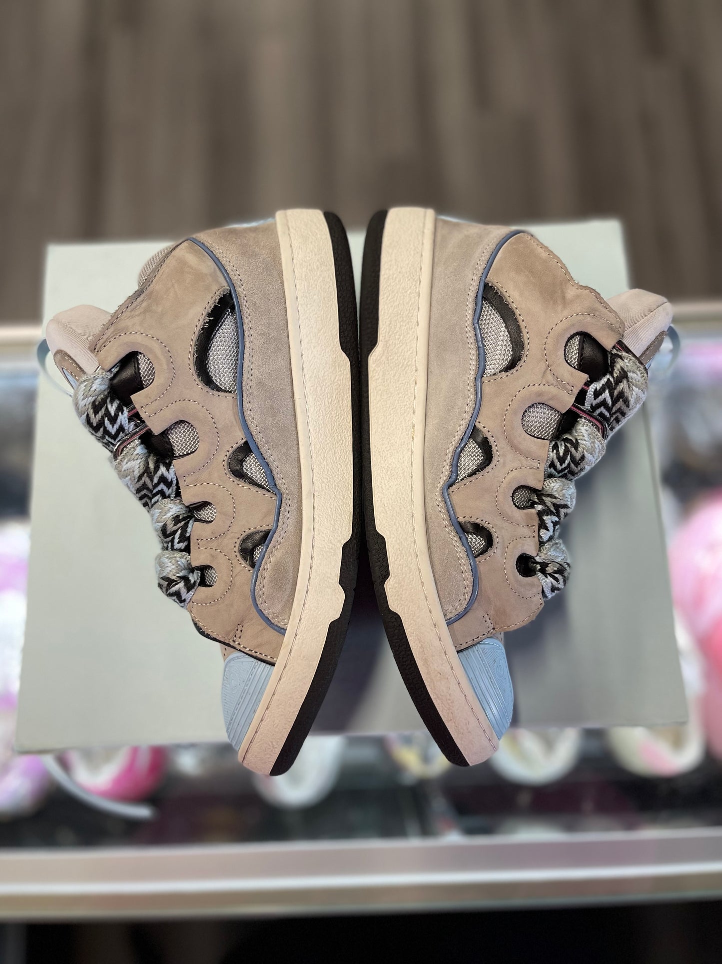 Lanvin Curb Sneaker "Grey/Blue"