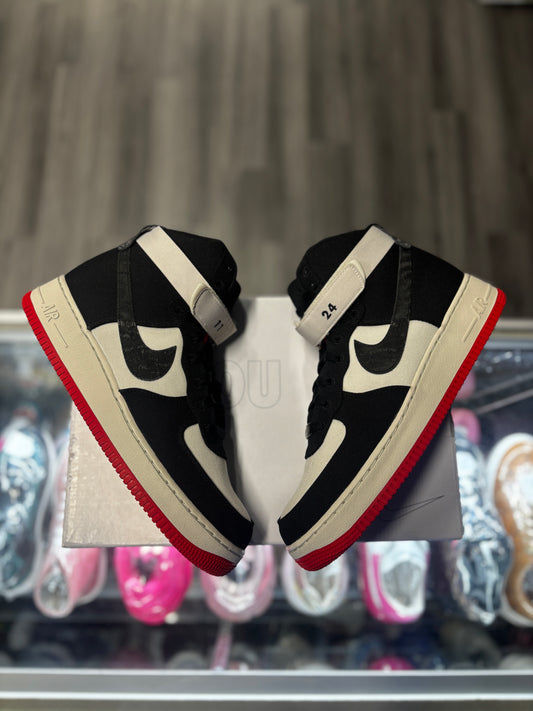 Nike Air Force 1 High "Nike ID Black Red/Grey"