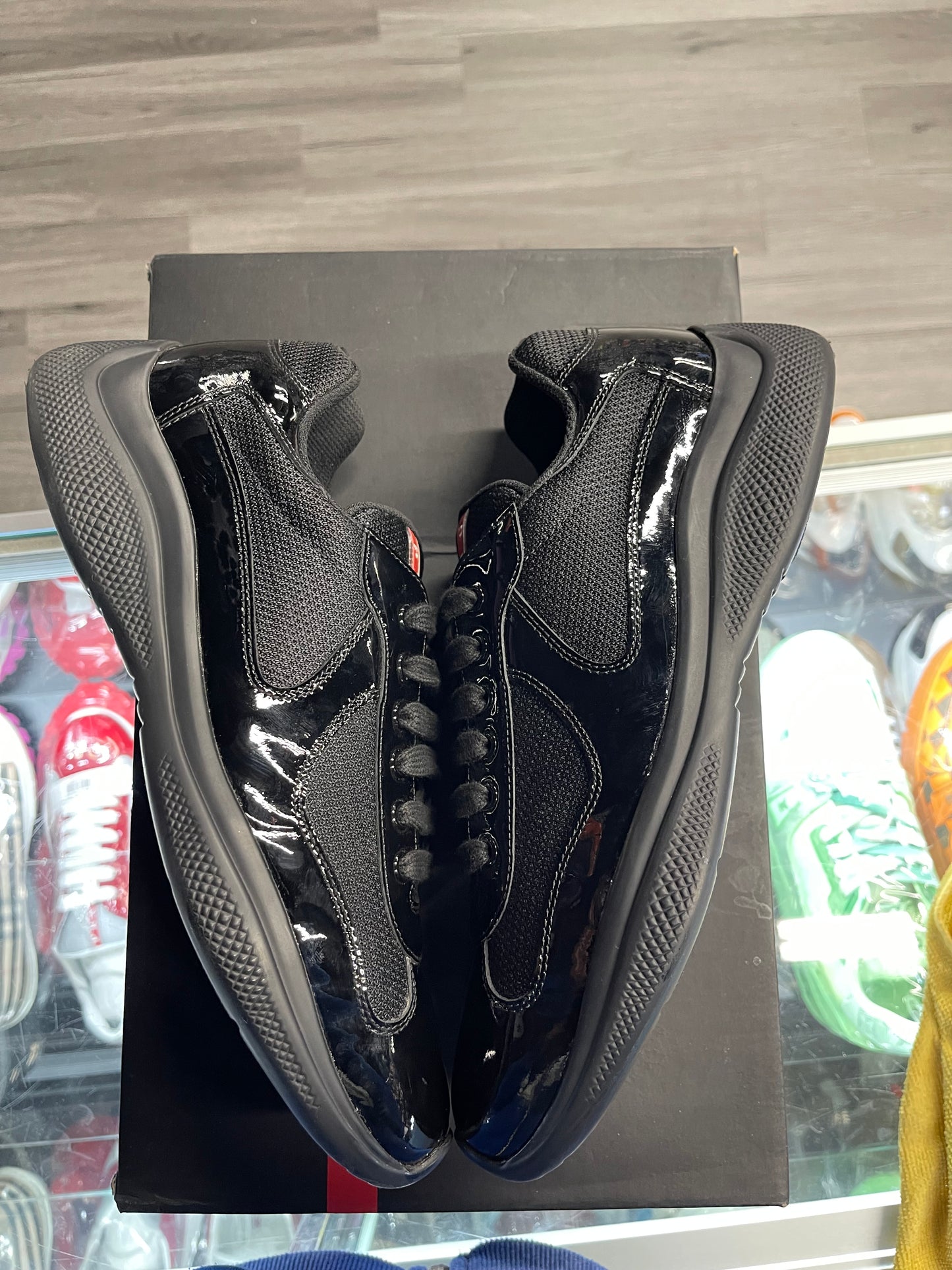 Prada America's Cup Sneaker Patent "Black"
