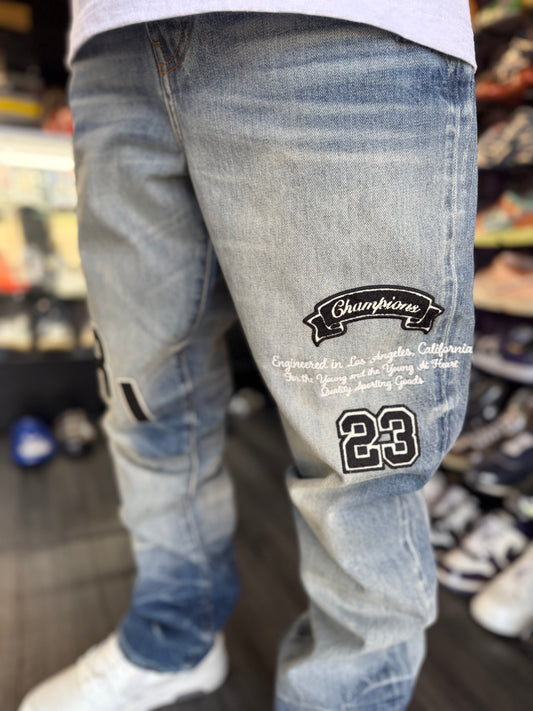 Amiri Embroidery Denim Pants