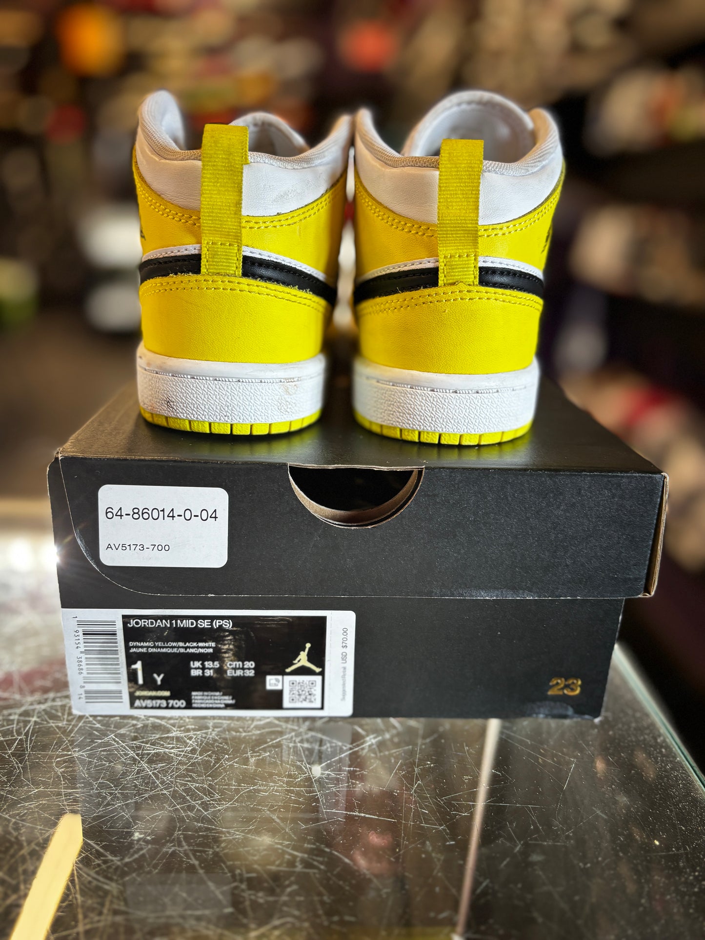 2020 Air Jordan 1 Mid "Dynamic Yellow Floral" (GS)