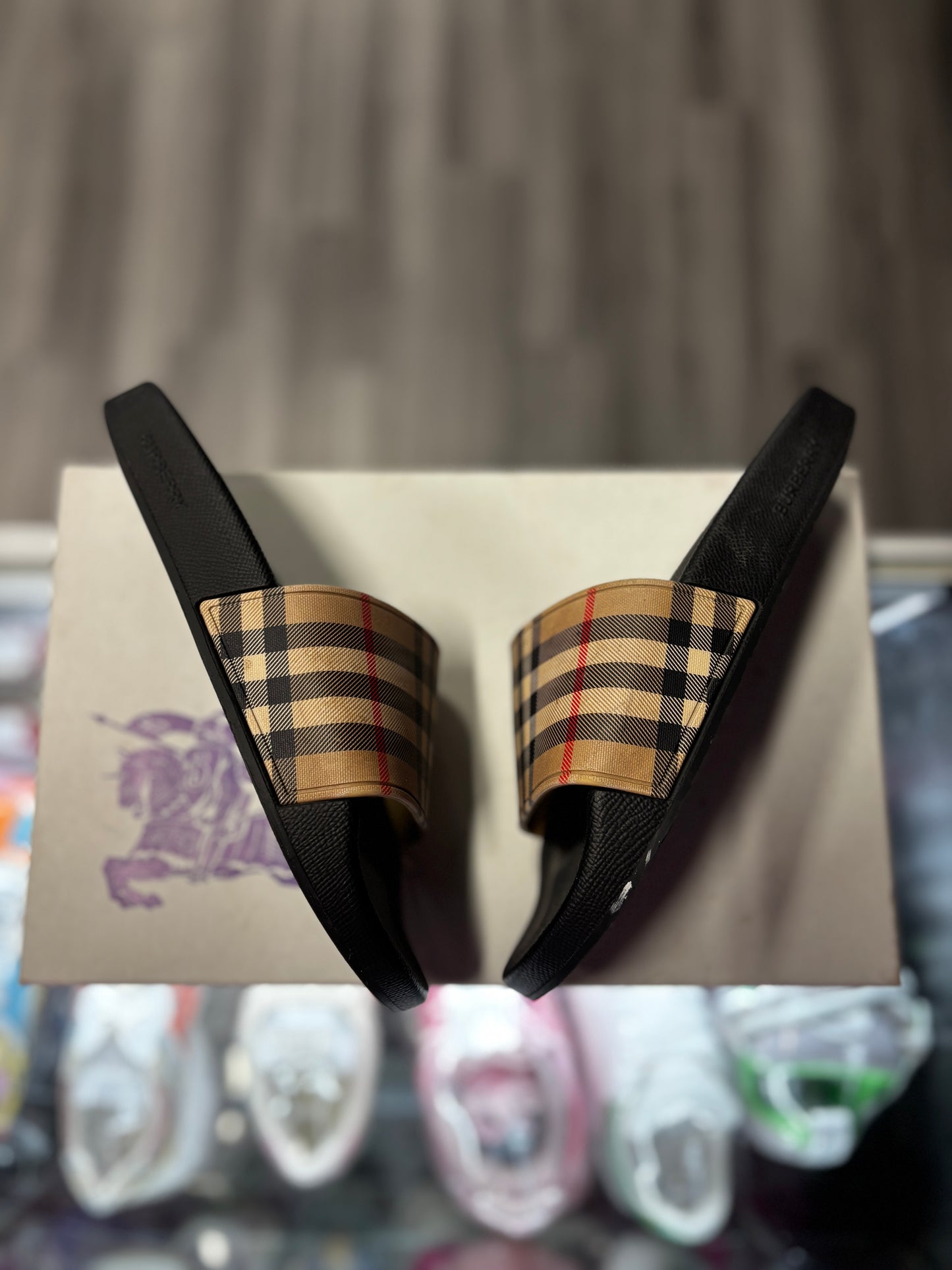 Burberry Slides "Beige Plaid"