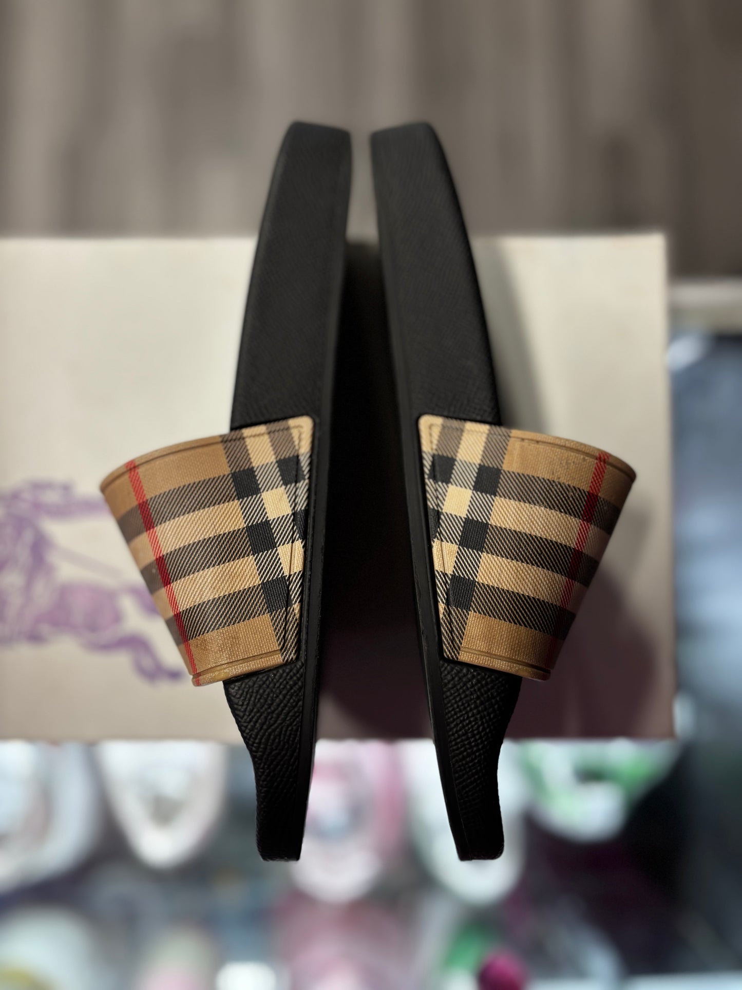 Burberry Slides "Beige Plaid"