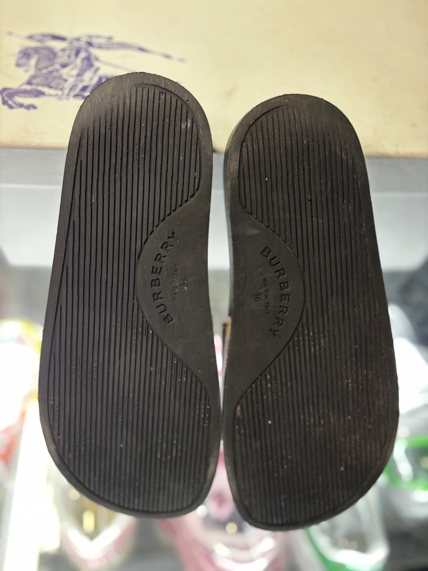 Burberry Slides "Beige Plaid"