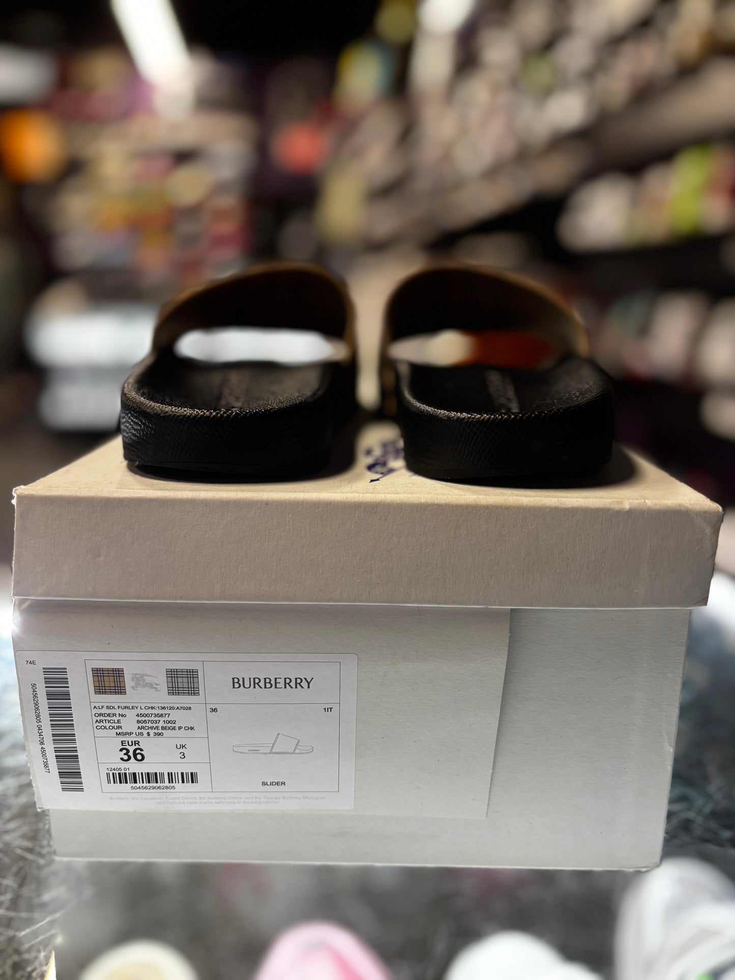 Burberry Slides "Beige Plaid"