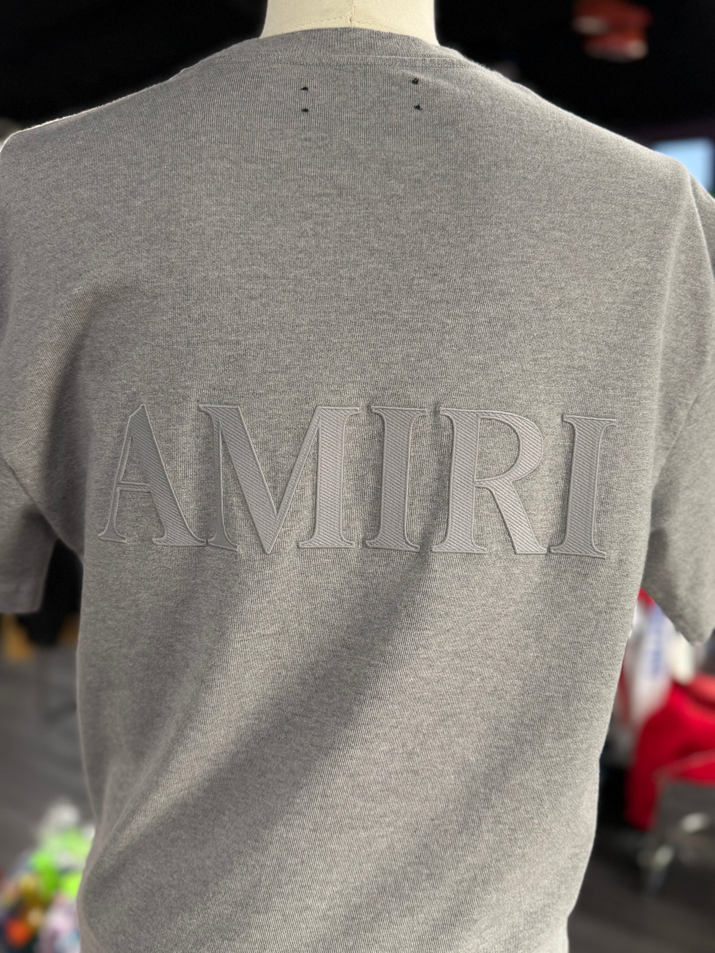 Amiri Tee Embroidered Logo "Grey"