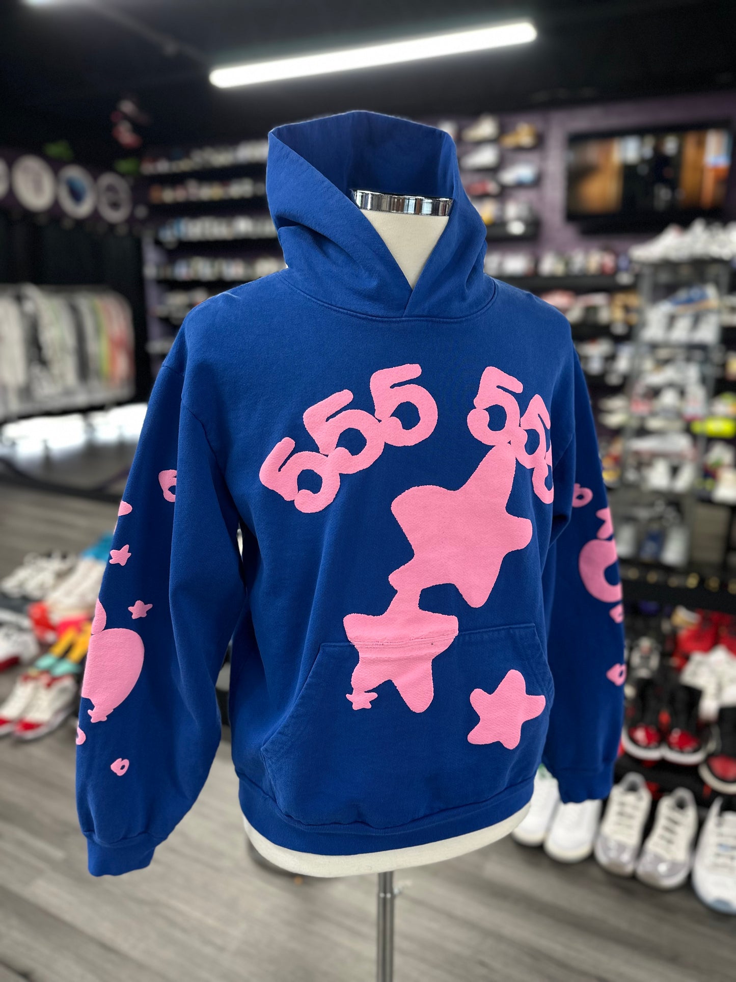 Sp5der Worldwide Hoodie "Blue"