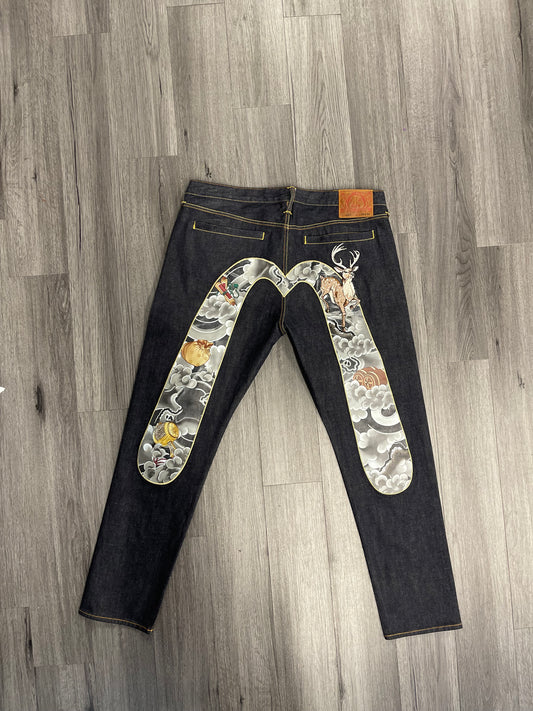 Evisu Treasure and Cloud Daicock Carrot Fit Denim