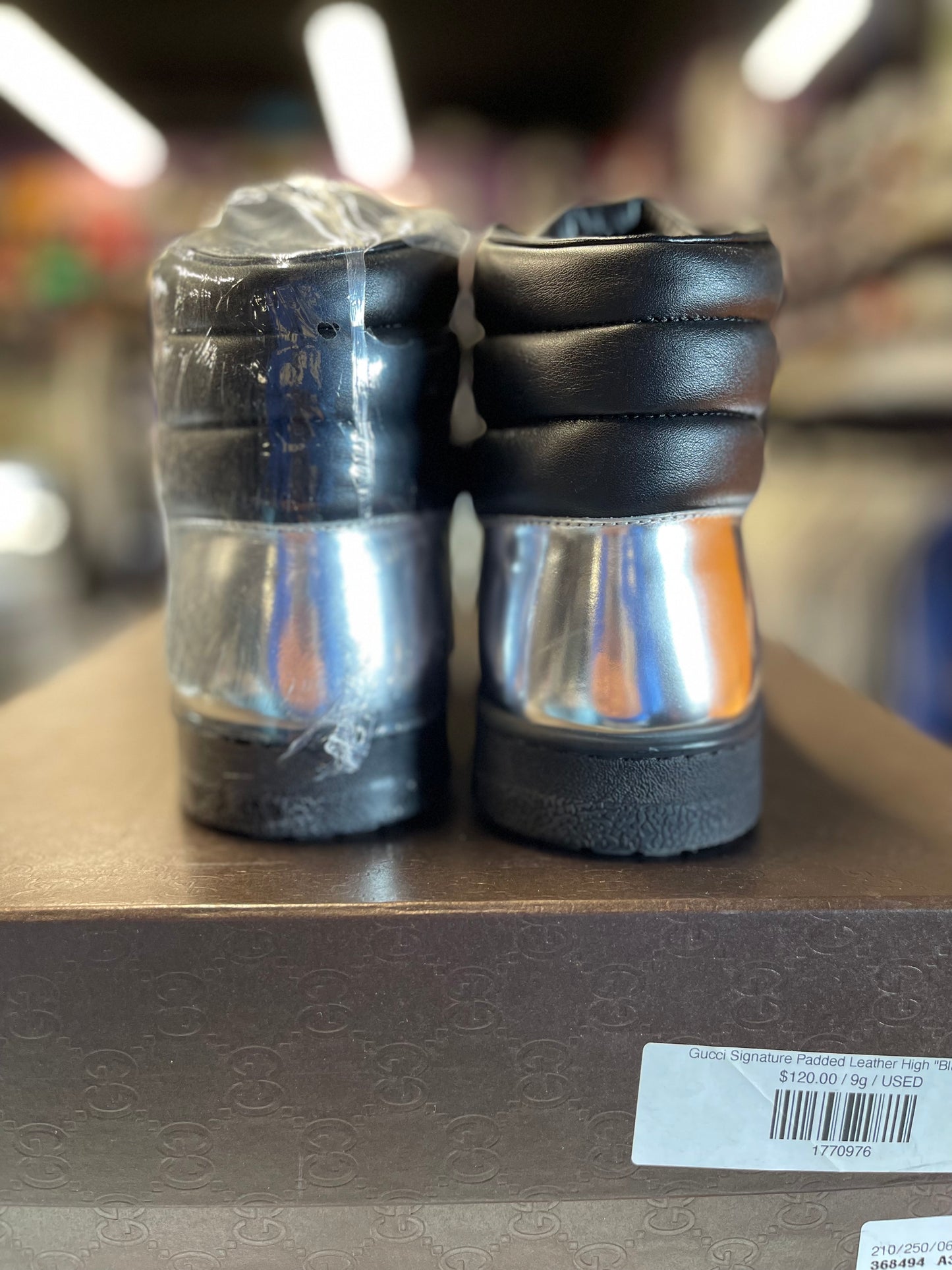 Gucci Signature Padded Leather High "Black Sliver"