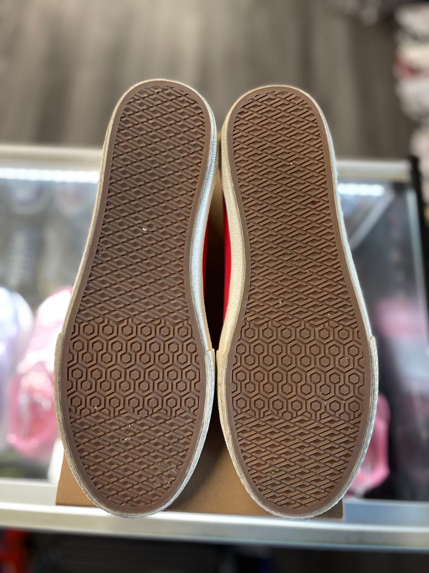 Burberry Gabardine Logo Print Low Sneaker "Red/White"