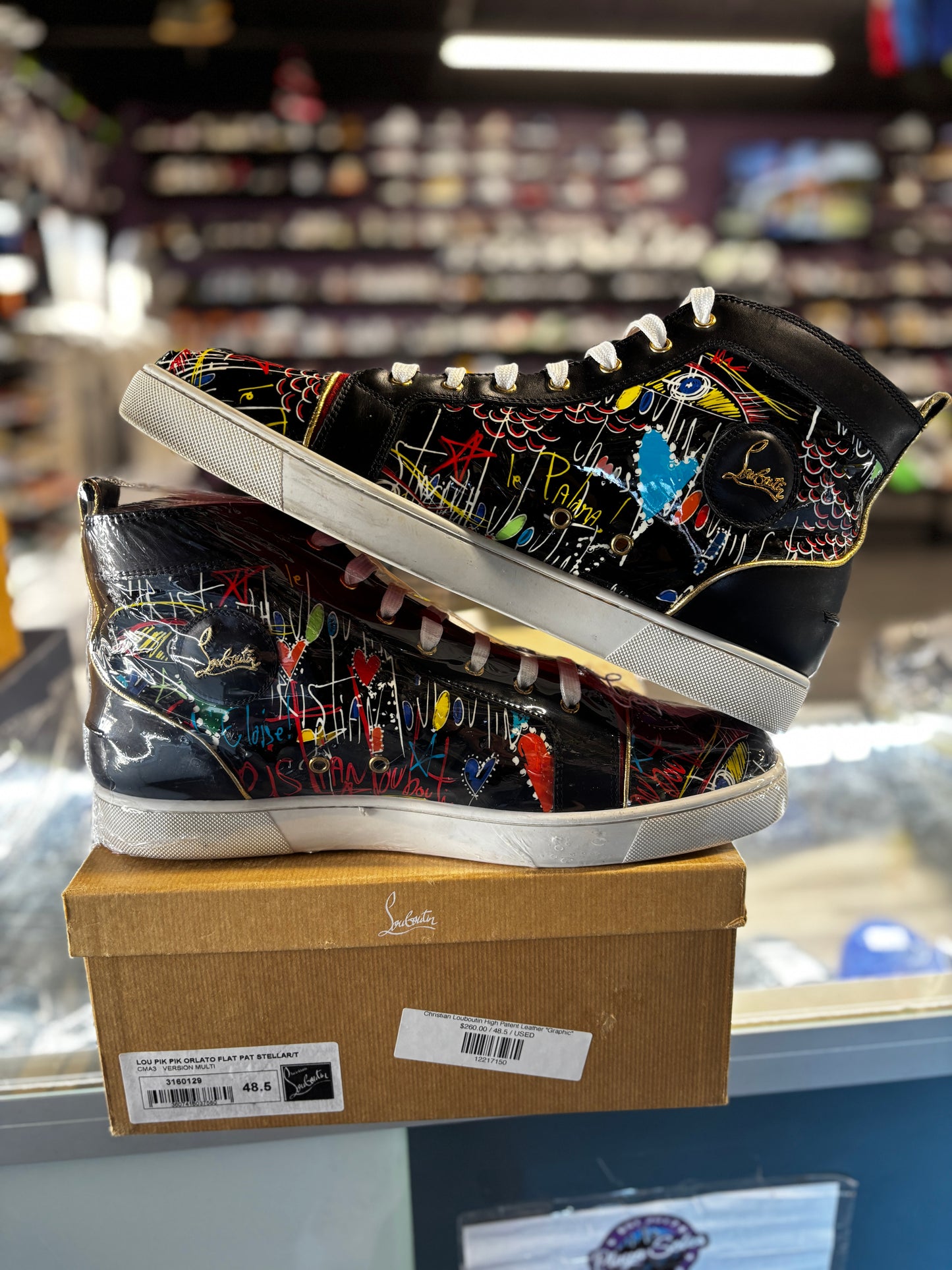 Christian Louboutin High Patent Leather "Graphic"