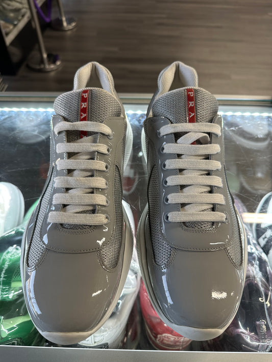 Prada America Cup Patent Low "Grey"