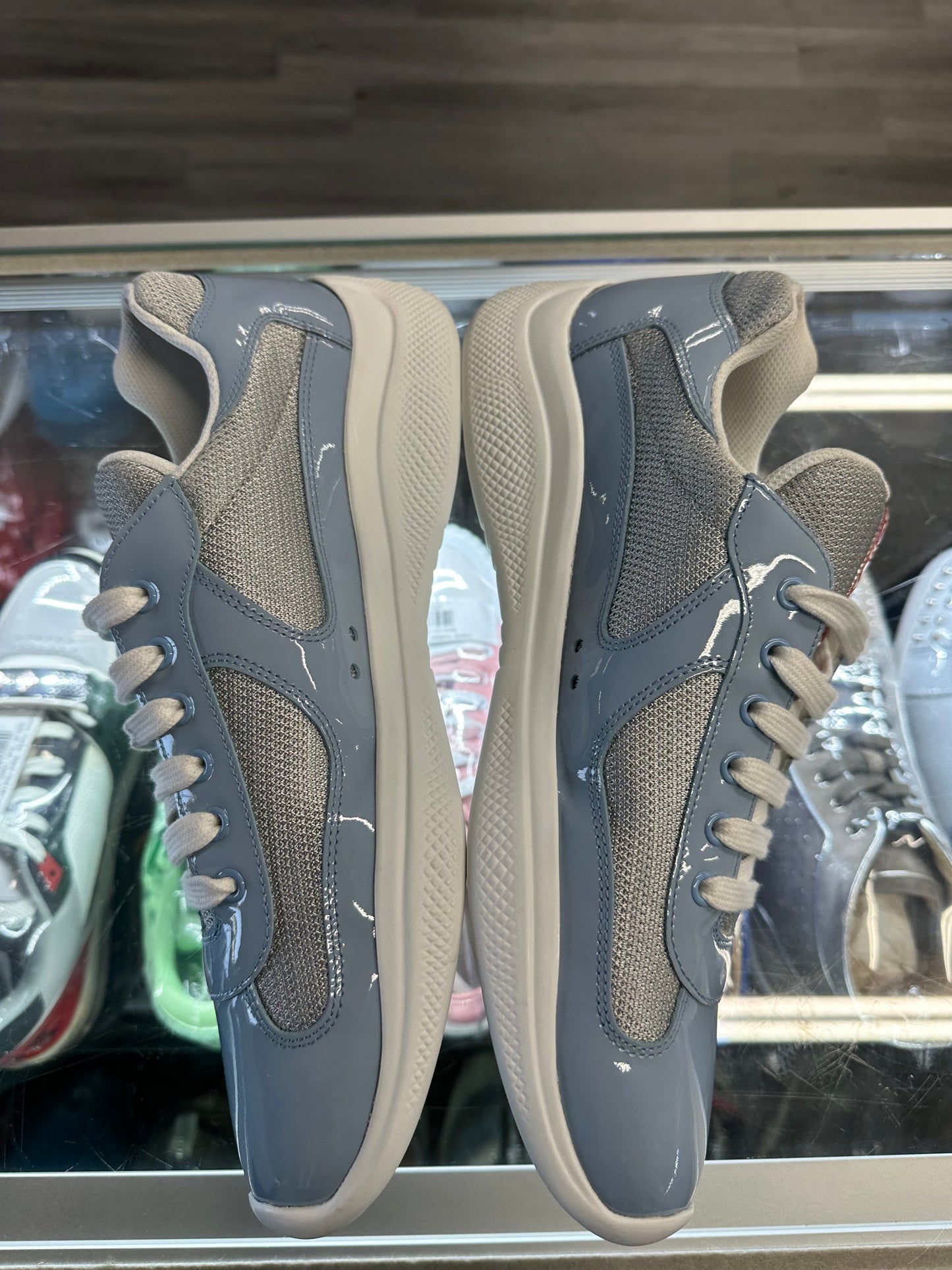 Prada America Cup Patent Low "Light Blue"