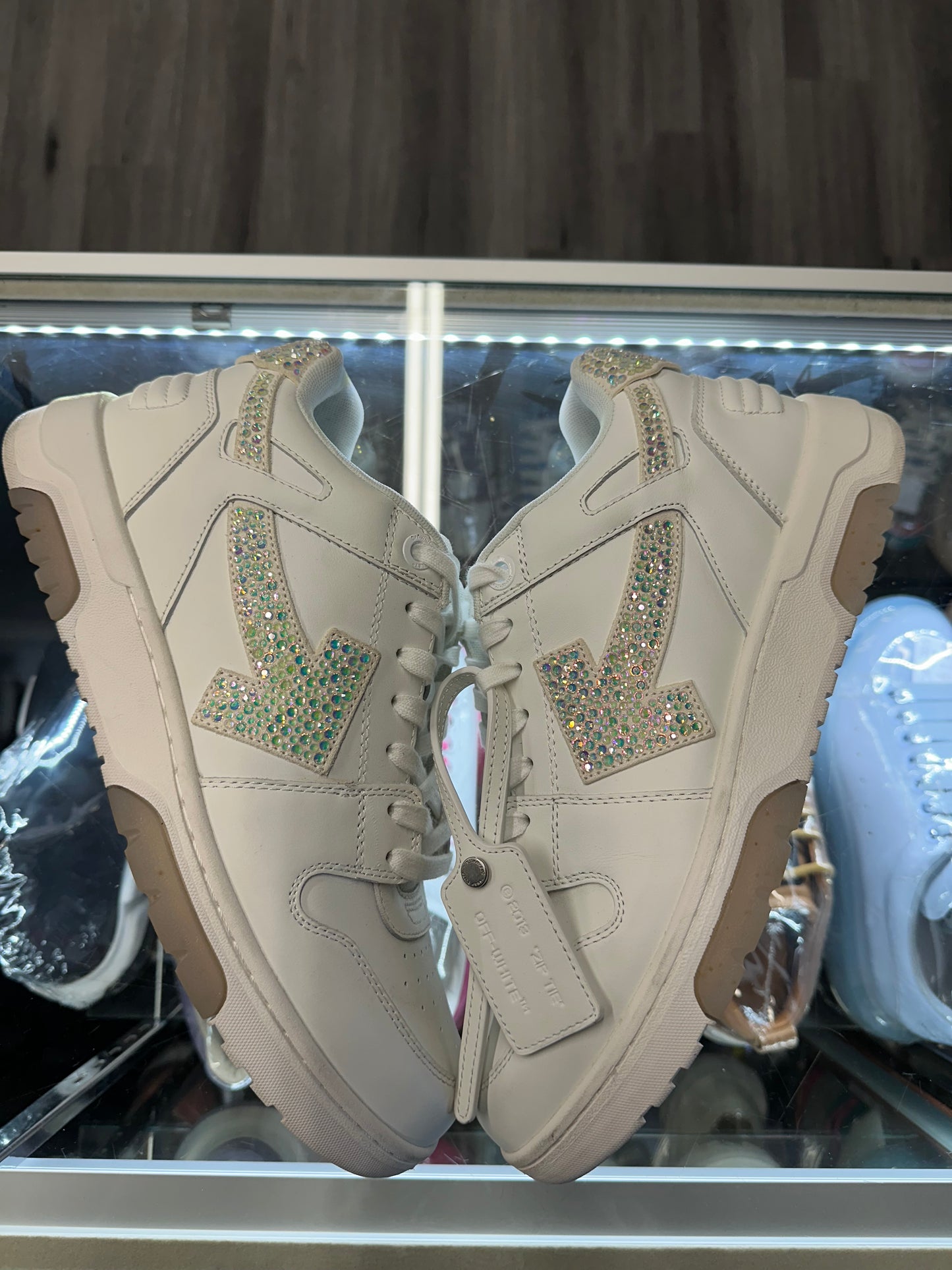 Off-White Out of Office "Crystal Embellished White"