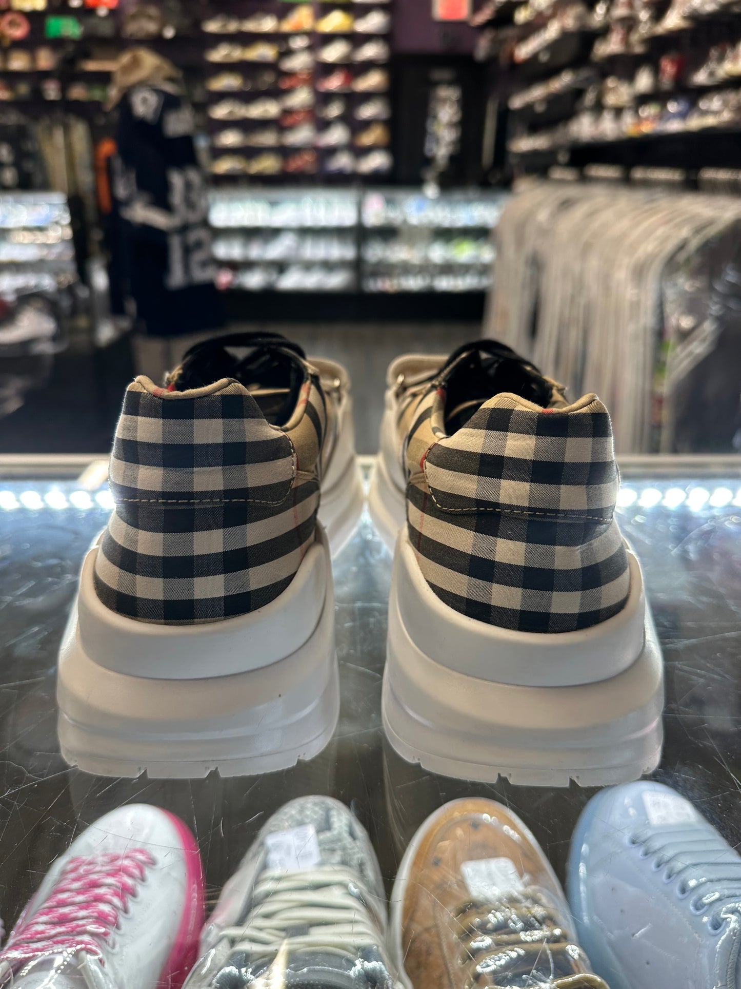 Burberry Ramsey Vintage Check Suede Leather "Archive Beige white"