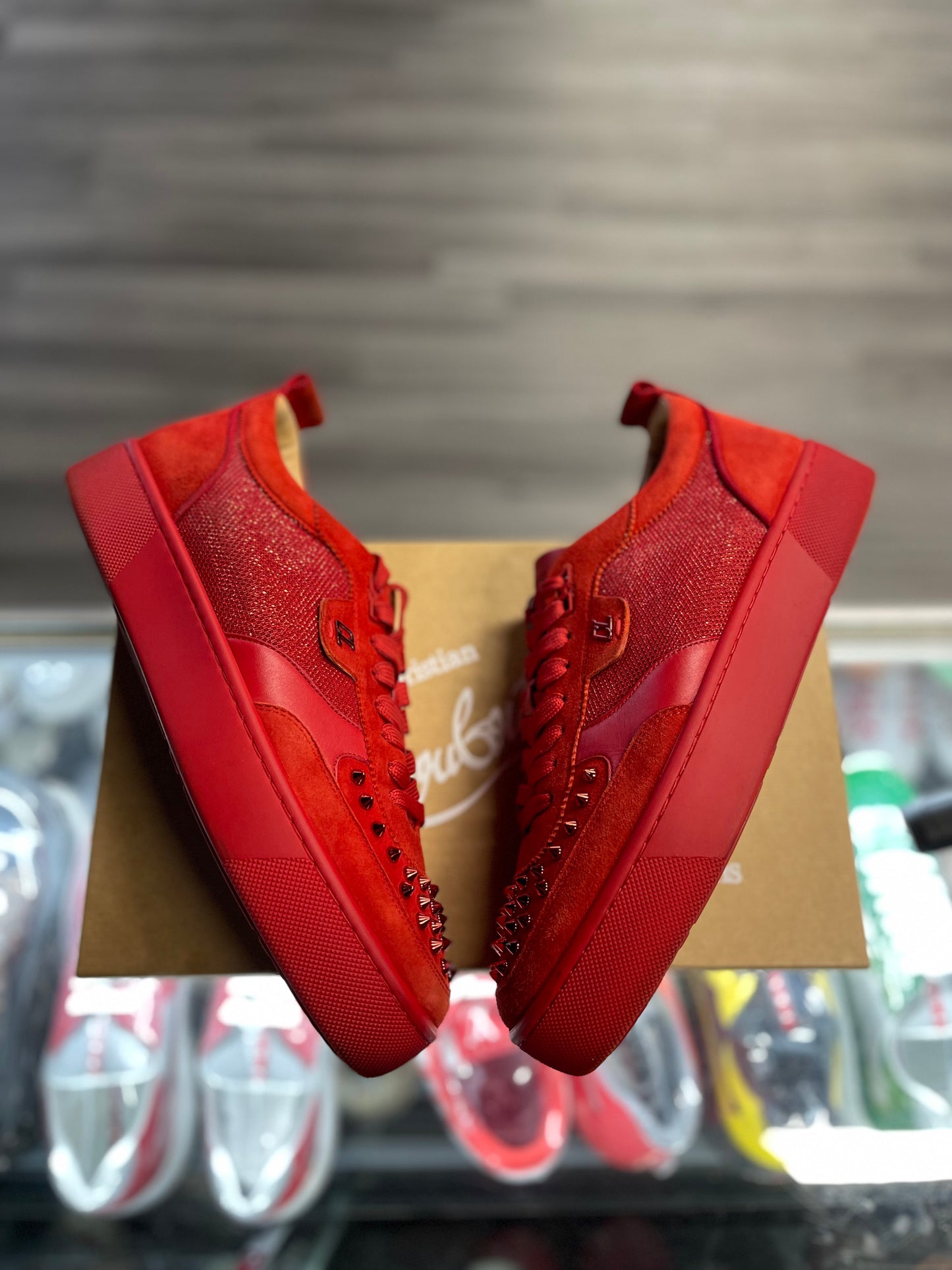 Christian Louboutin Happrui Spikes Low "Red"