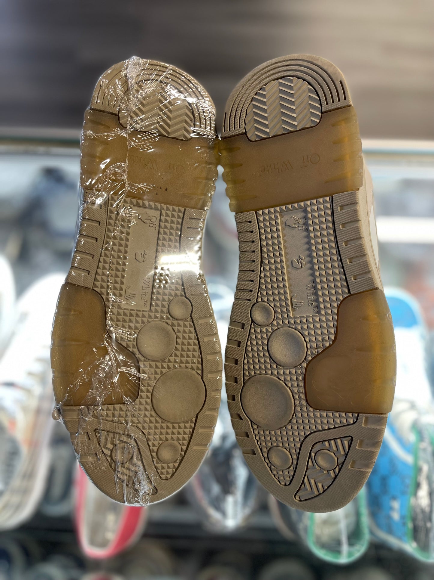 Off White Out Of Office "Leather Beige"
