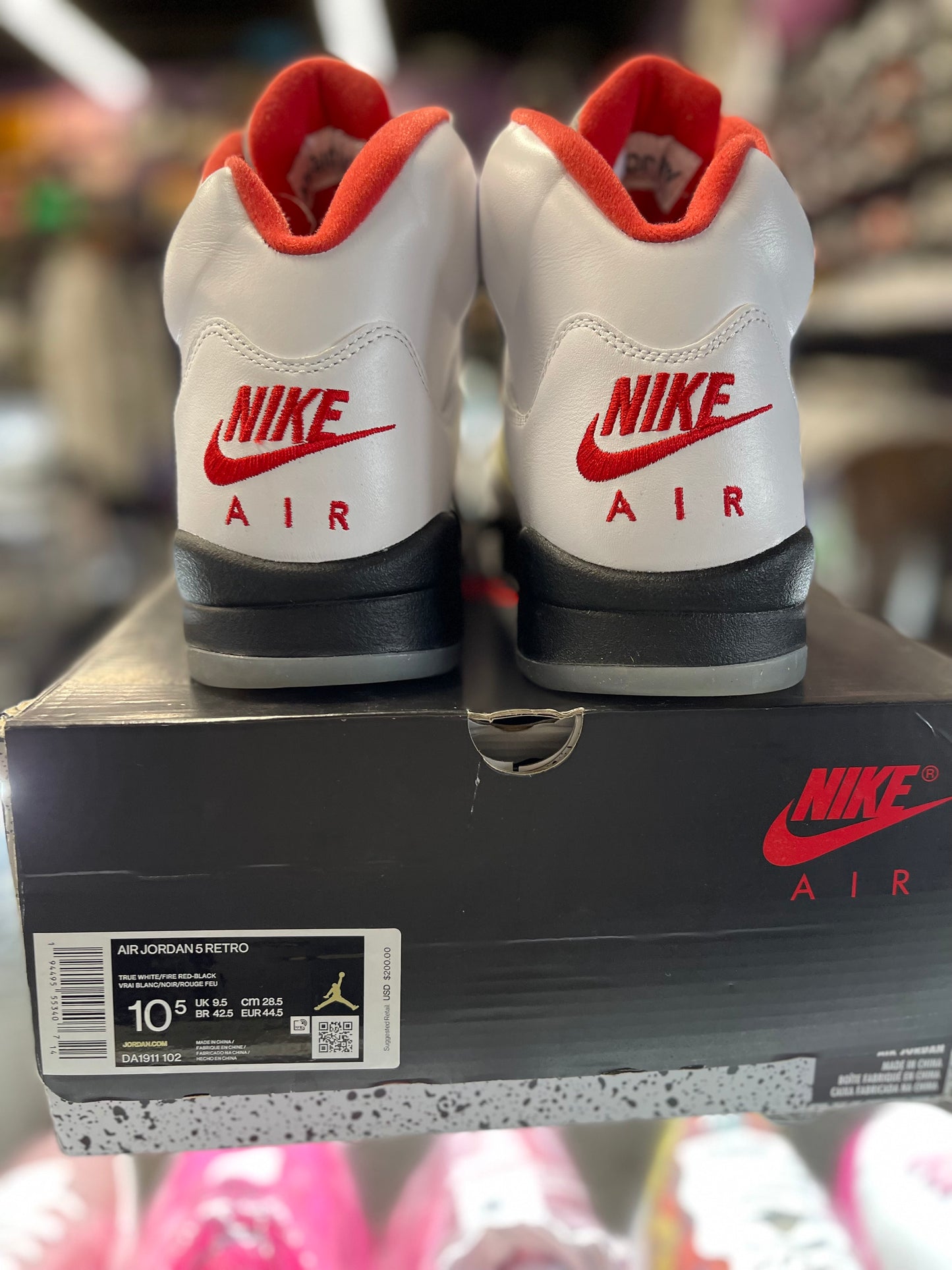 2020 Air Jordan Retro 5 "Fire Red Silver Tongue"