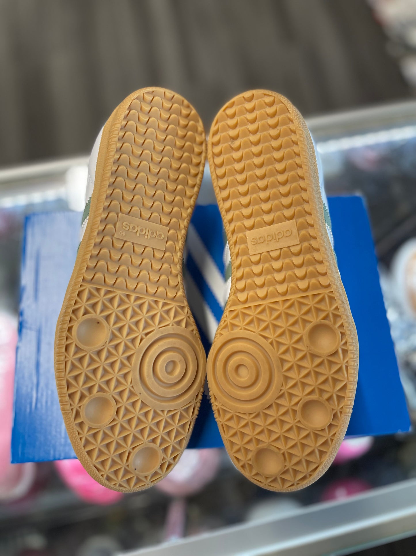 2024 Adidas Samba OG J "Cloud White Silver Green"