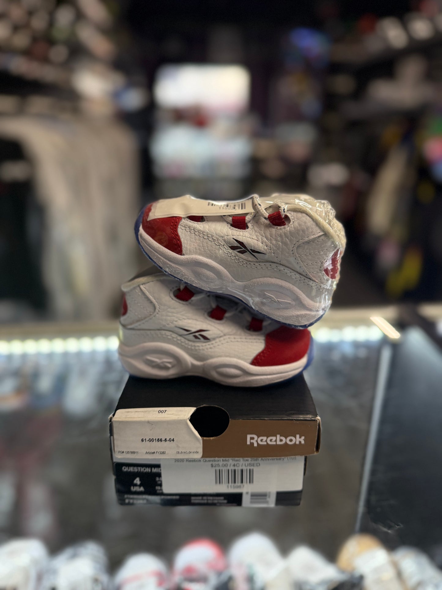 2020 Reebok Question Mid "Red Toe 25th Anniversary" (TD)