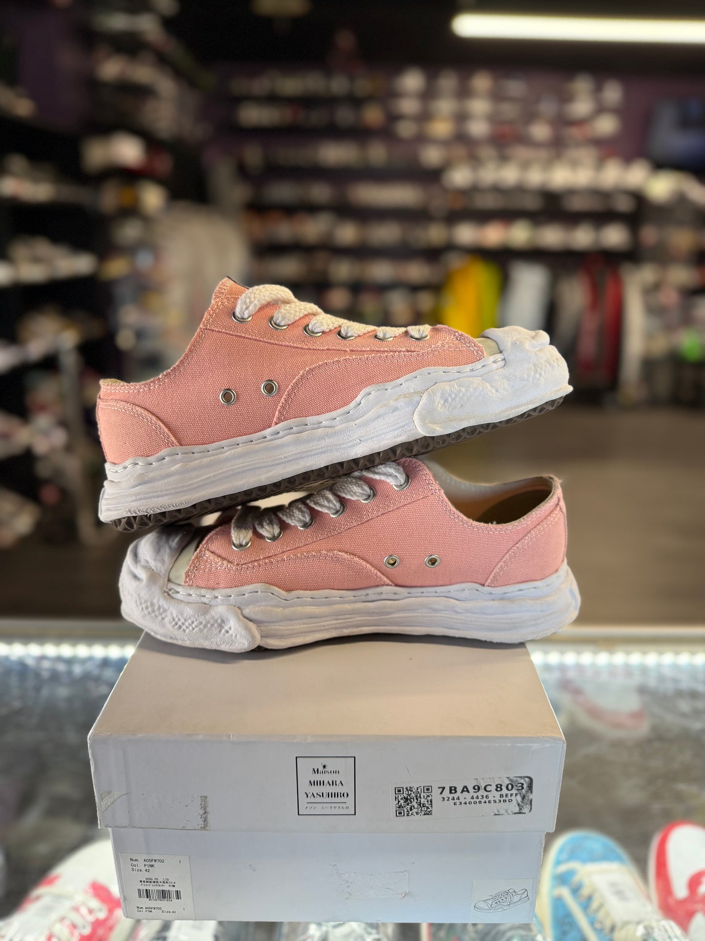 Maison Mihara Yasuhiro Hank OG Sole Canvas Low "Pink"