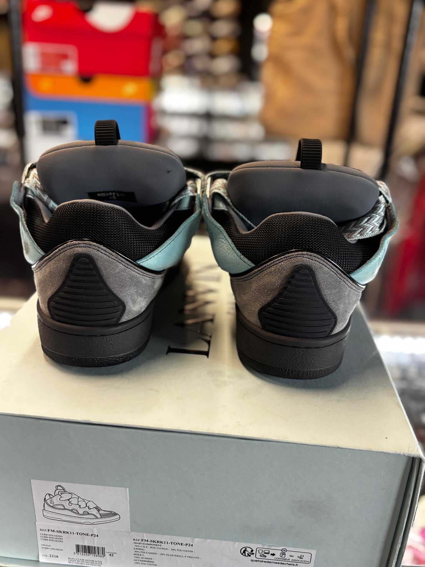 Lanvin Curb Sneaker "Blue/Clear Anthracite"