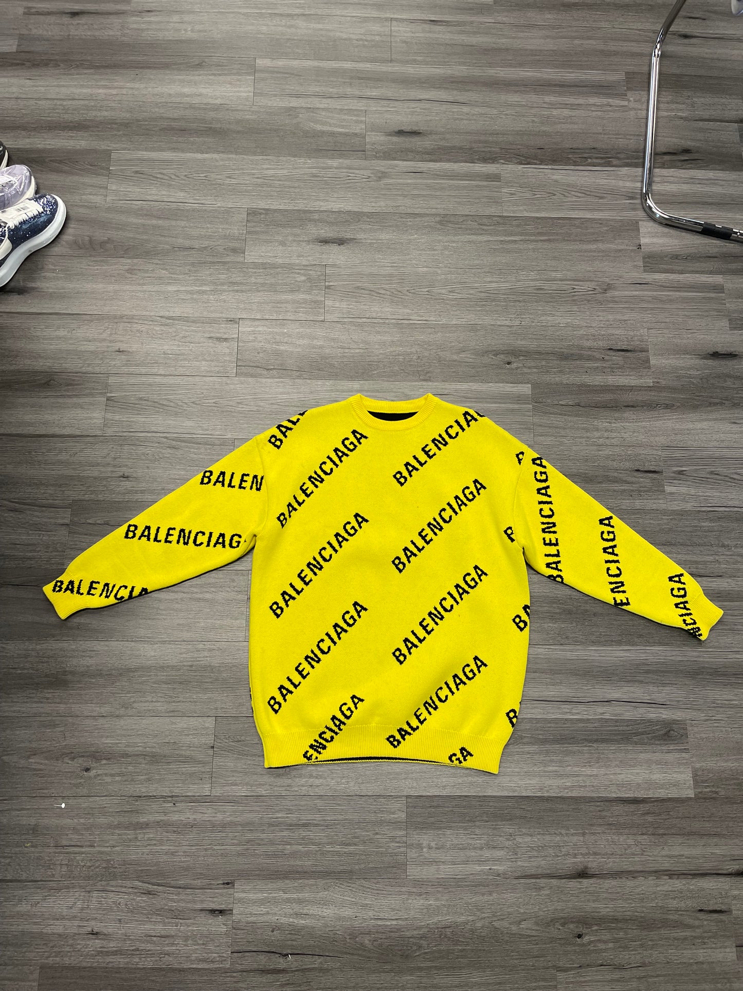 Balenciaga Printed Pullover "Yellow/Black"