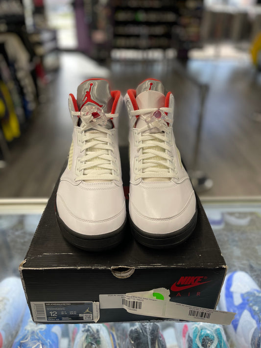 2020 Air Jordan Retro 5 "Fire Red Silver Tongue"