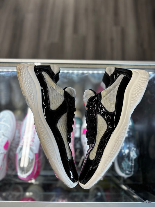 Prada America's Cupe "Black/Grey Patent"