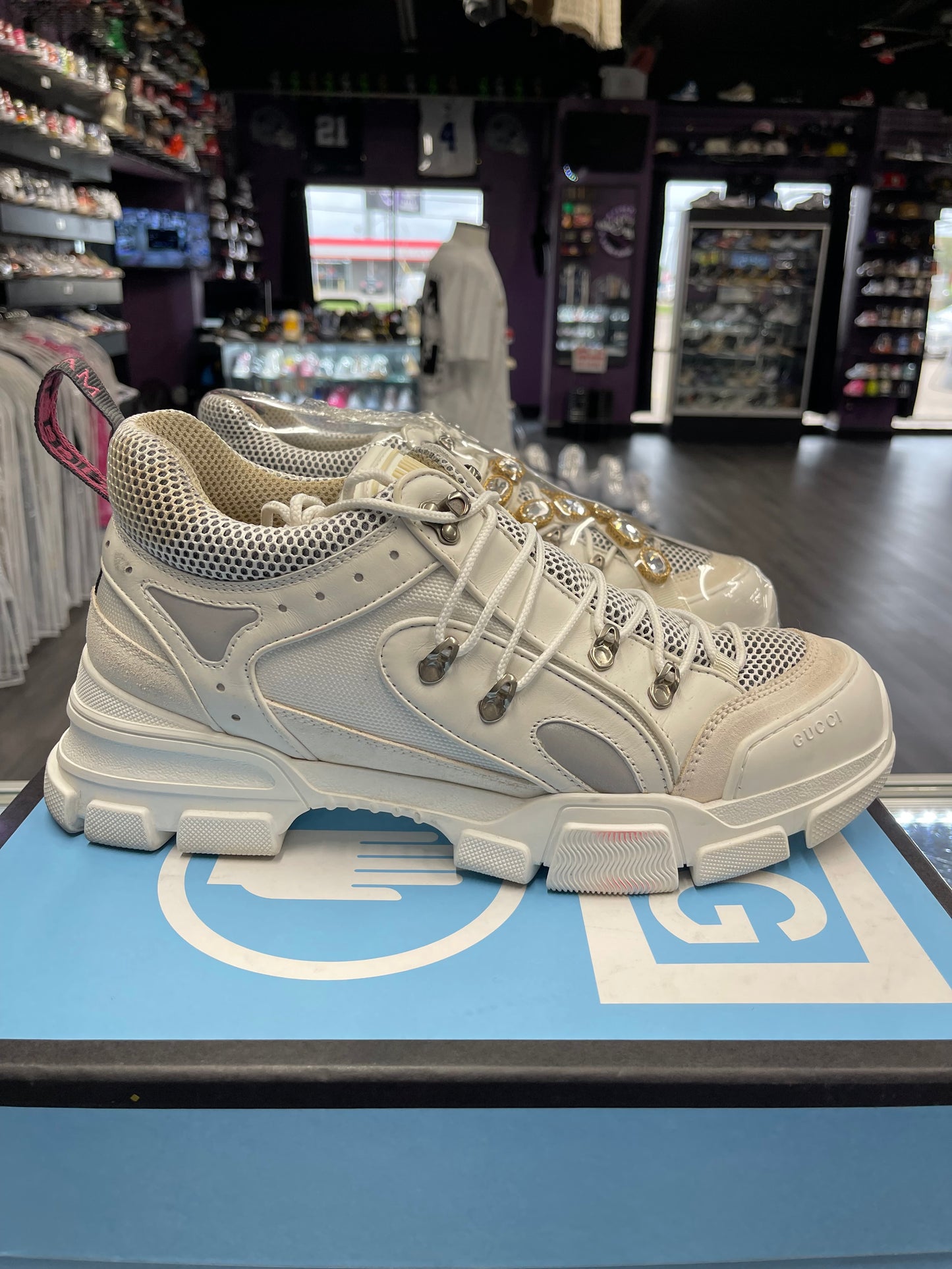 Gucci Flashtrek Removable Crystal "White"