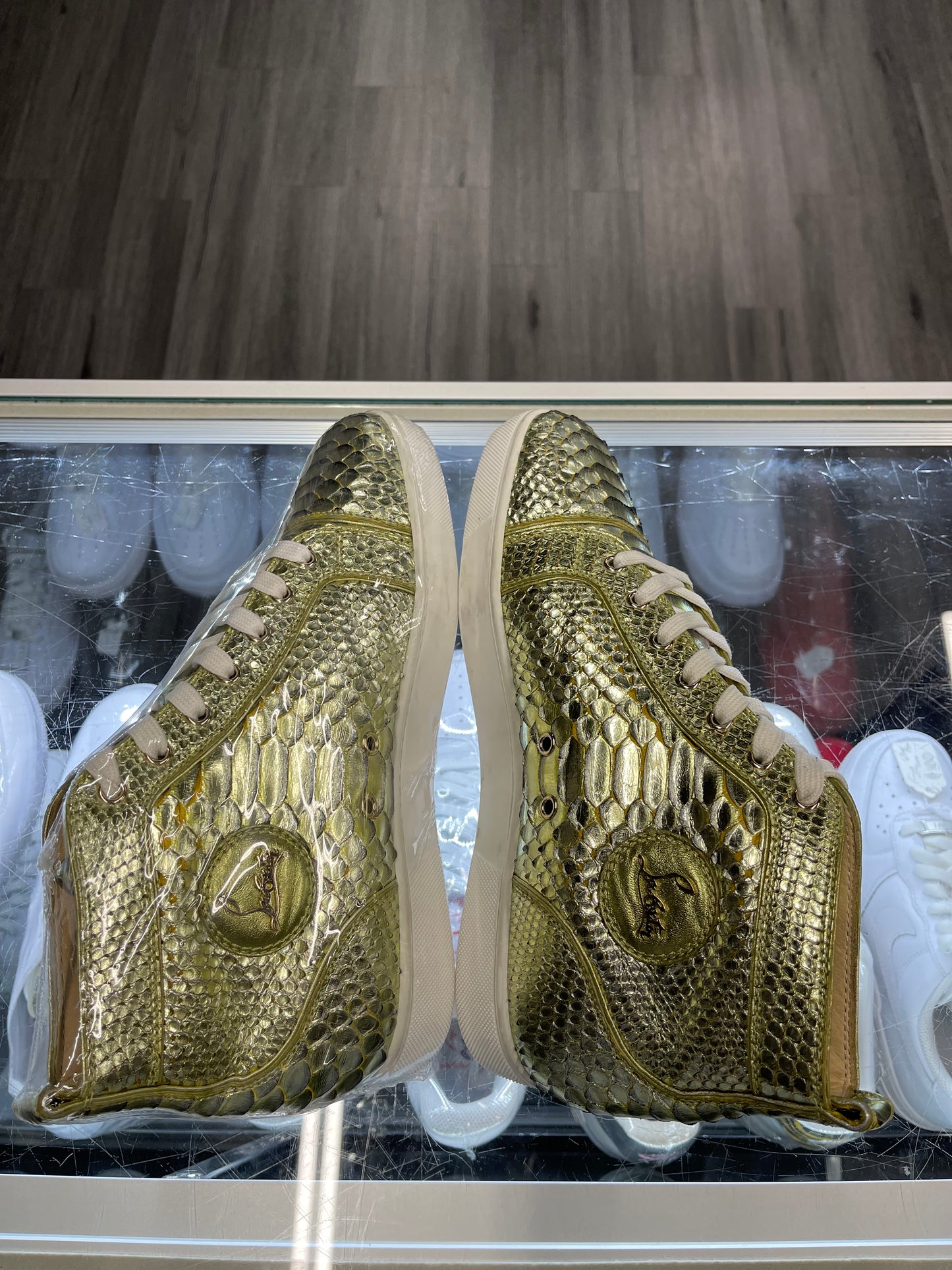 Christian Louboutin Rantus Orlato Python Leather High "Green"