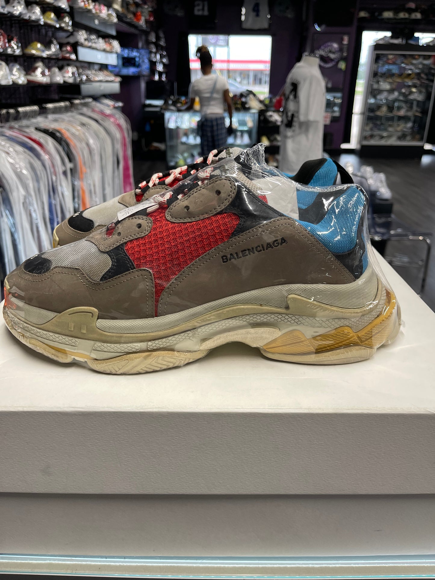 Balenciaga Triple S "Black Red Cream"