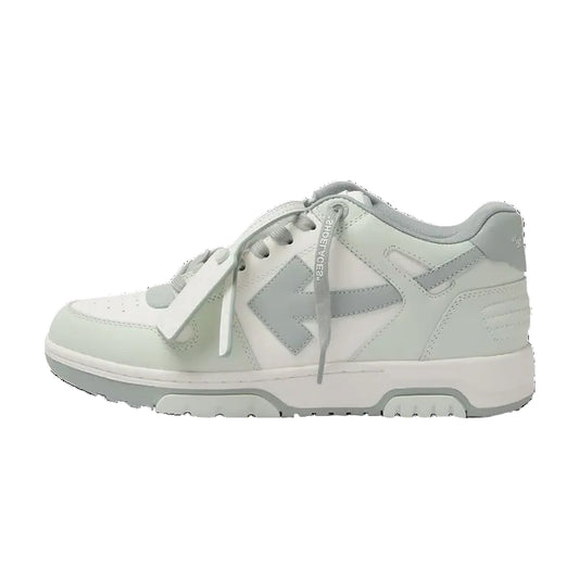 Off White Out Of Office Leather Low "Mint Grey"