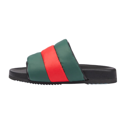 Gucci Padded Web Slide "Green Red"