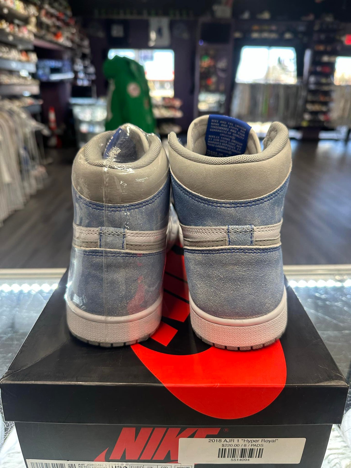 2021 Air Jordan Retro 1 High "Hyper Royal Smoke Grey"