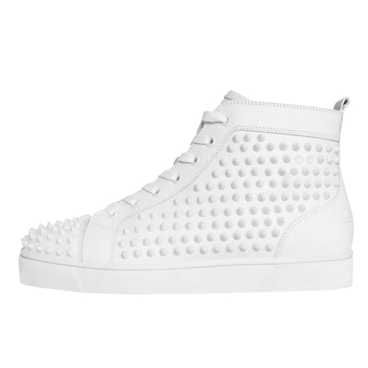 Christian Louboutin Louis Junior Spikes High "White"