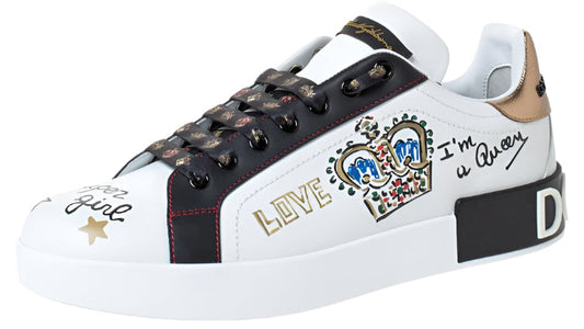 Dolce & Gabbana King Embellished Trainers Sneakers "White"